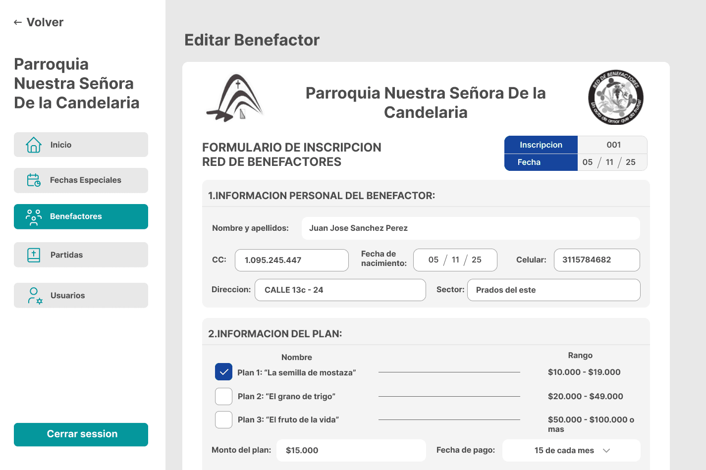 imagen de Parroquia Nuestra Señora De La Candelaria - desarrollo web profesional numero 2
